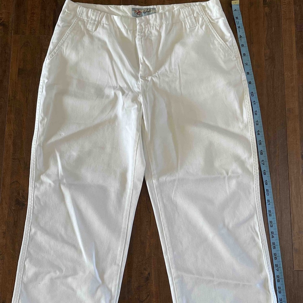 Kahala Sportswear White Cropped Pants Size 10